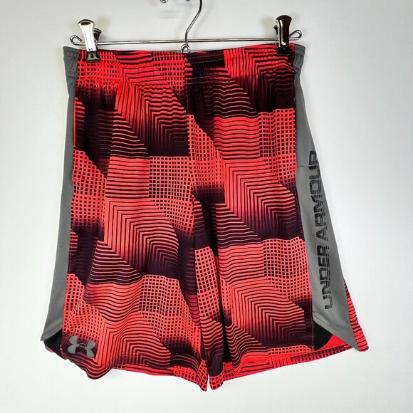 Under Armour Other - Under Armour Boys YLG Red Black Athletic Shorts Eliminator Loose Fit 10" Inseam